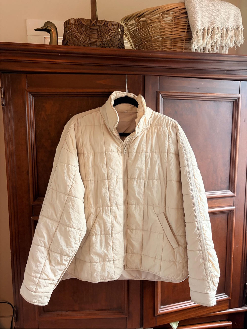 Women’s Quilted Lightweight Puffer Jacket - Cream